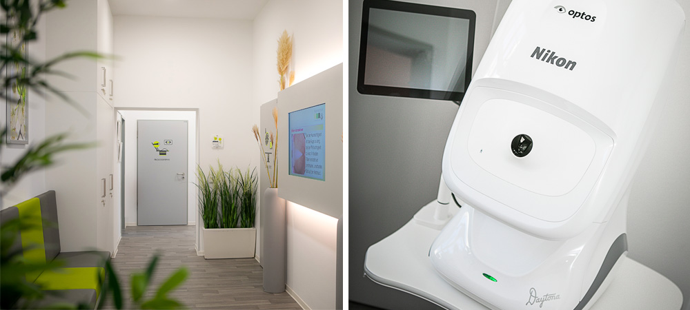 Linke Seite: Offene Tür ins Sprechzimmer 2, rechte Seite: Tür zum OP